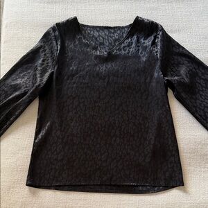 SHEIN Black Animal Print Blouse